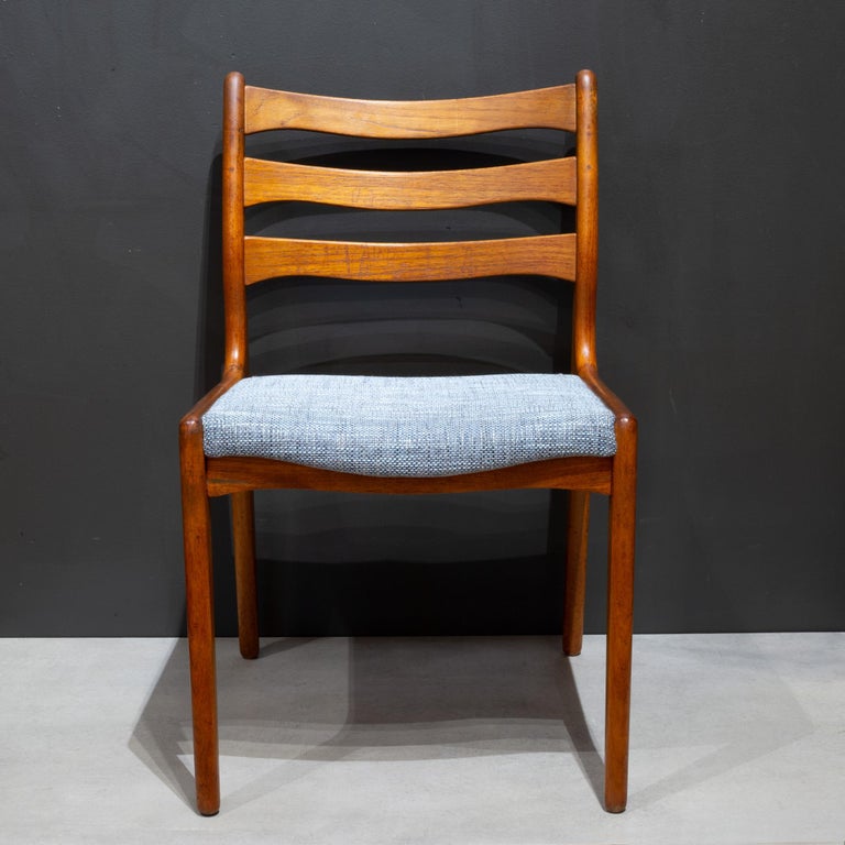 MidCentury Reupholstered Danish Teak Dining Chairs, c.1960 For Sale at