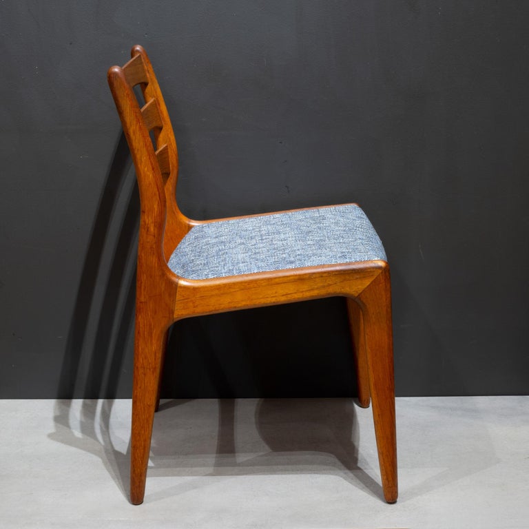 MidCentury Reupholstered Danish Teak Dining Chairs, c.1960 For Sale at