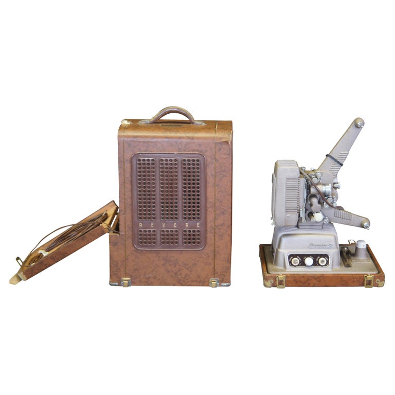 Proiettore cinematografico sonoro di metà secolo Rever S-16 da 16 mm con  custodia da 22 pollici in vendita su 1stDibs