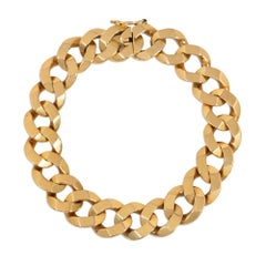 Pulsera reversible de mediados de siglo con eslabones biselados tipo «curblink»