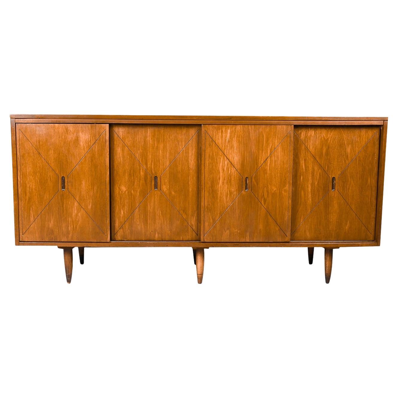 Mid Century Reversible Door Credenza