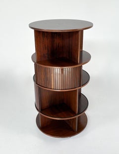 Mid-Century Revolving Bookcase with Shutters attributed to Gianfranco Frattini