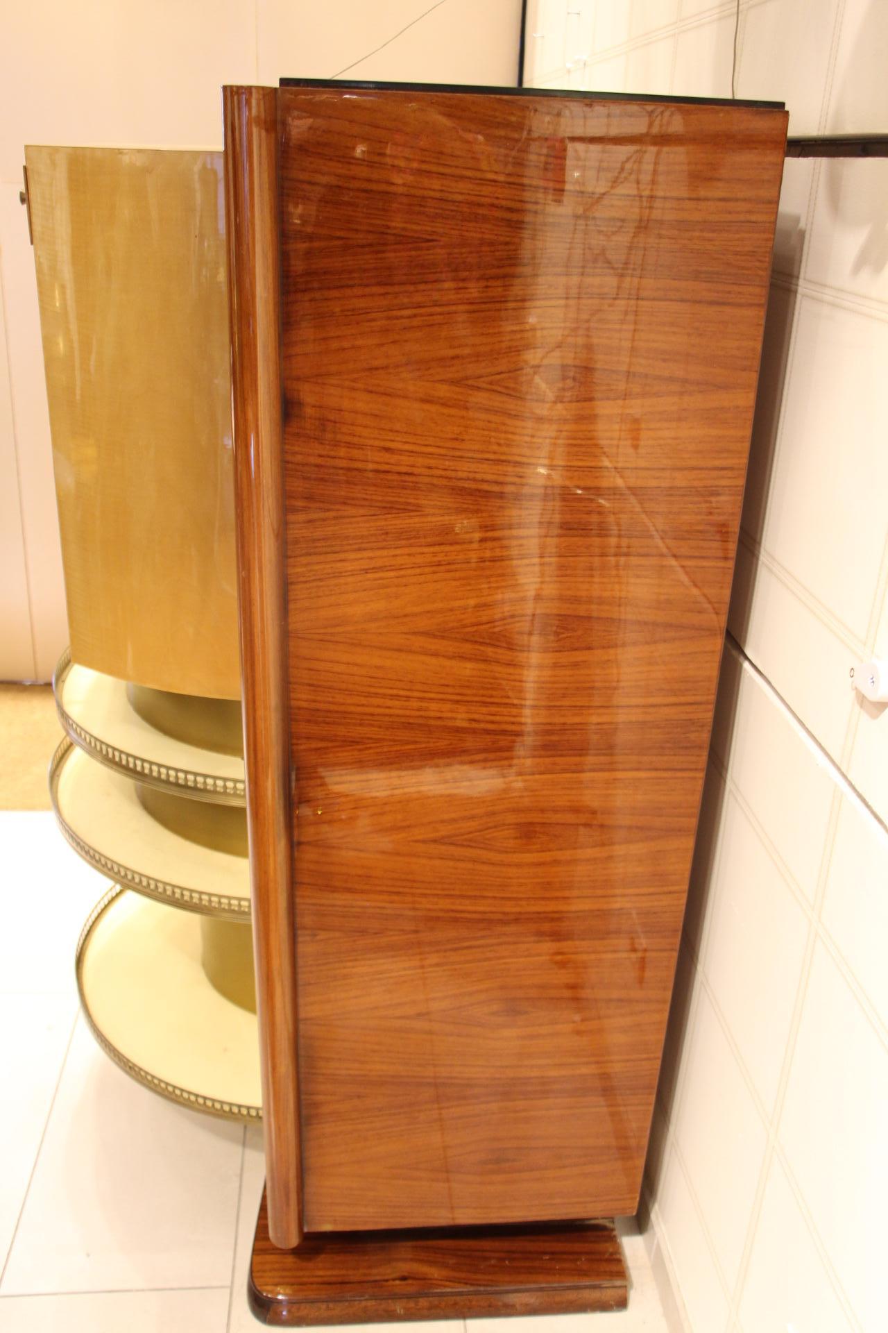 Art Glass Mid Century Revolving Interior Dry Bar by Vittorio Dassi