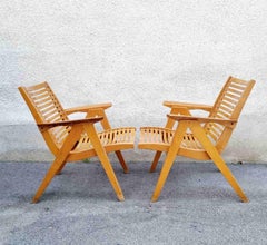 Mid Century Rex Lounge Armchairs Model 120 Designed by Niko Kralj, Slovenia 60s