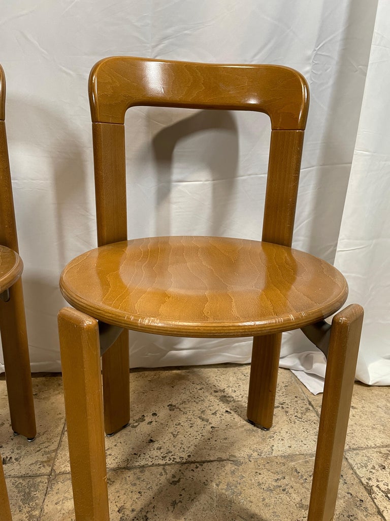 Mid-Century, Rey Natural Dinning Chair Model 3300 by Bruno Rey in 1971 ...