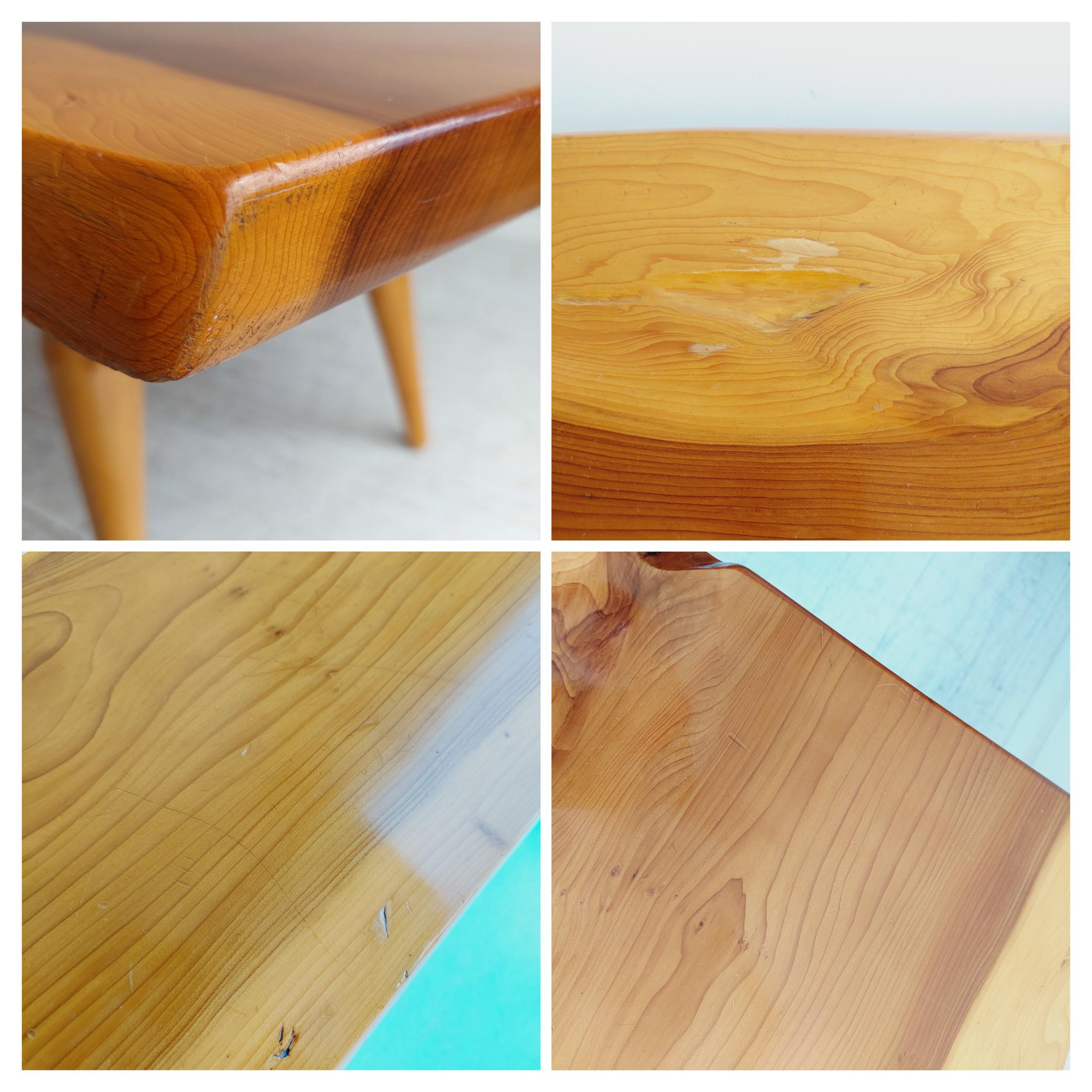 Table basse vintage en bois massif d'if de style Reynolds of Ludlow, 60s 70s en vente 13