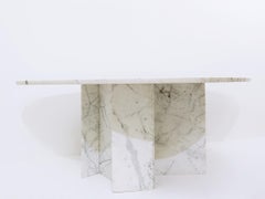 Mid-Century "Rhea" Willy Ballez Marble Dining Table, 1970s