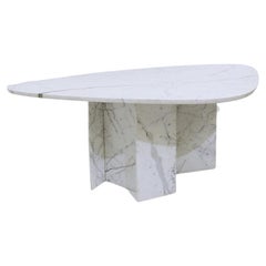 Table de salle à manger en marbre «hea » de Willy Ballez du milieu du siècle, 1970