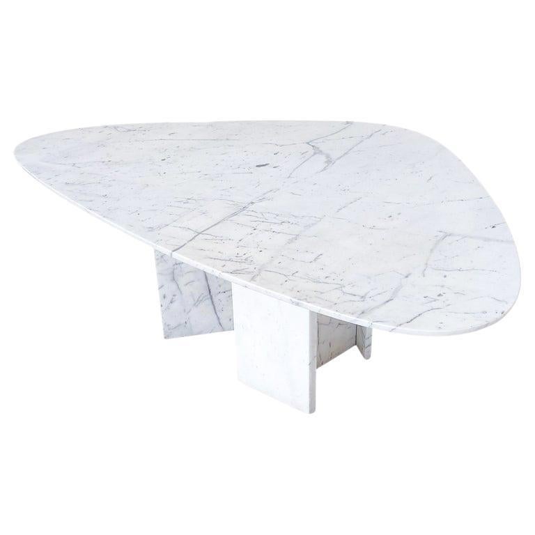 Midcentury "Rhea" Willy Ballez Marble Dining Table, 1970s