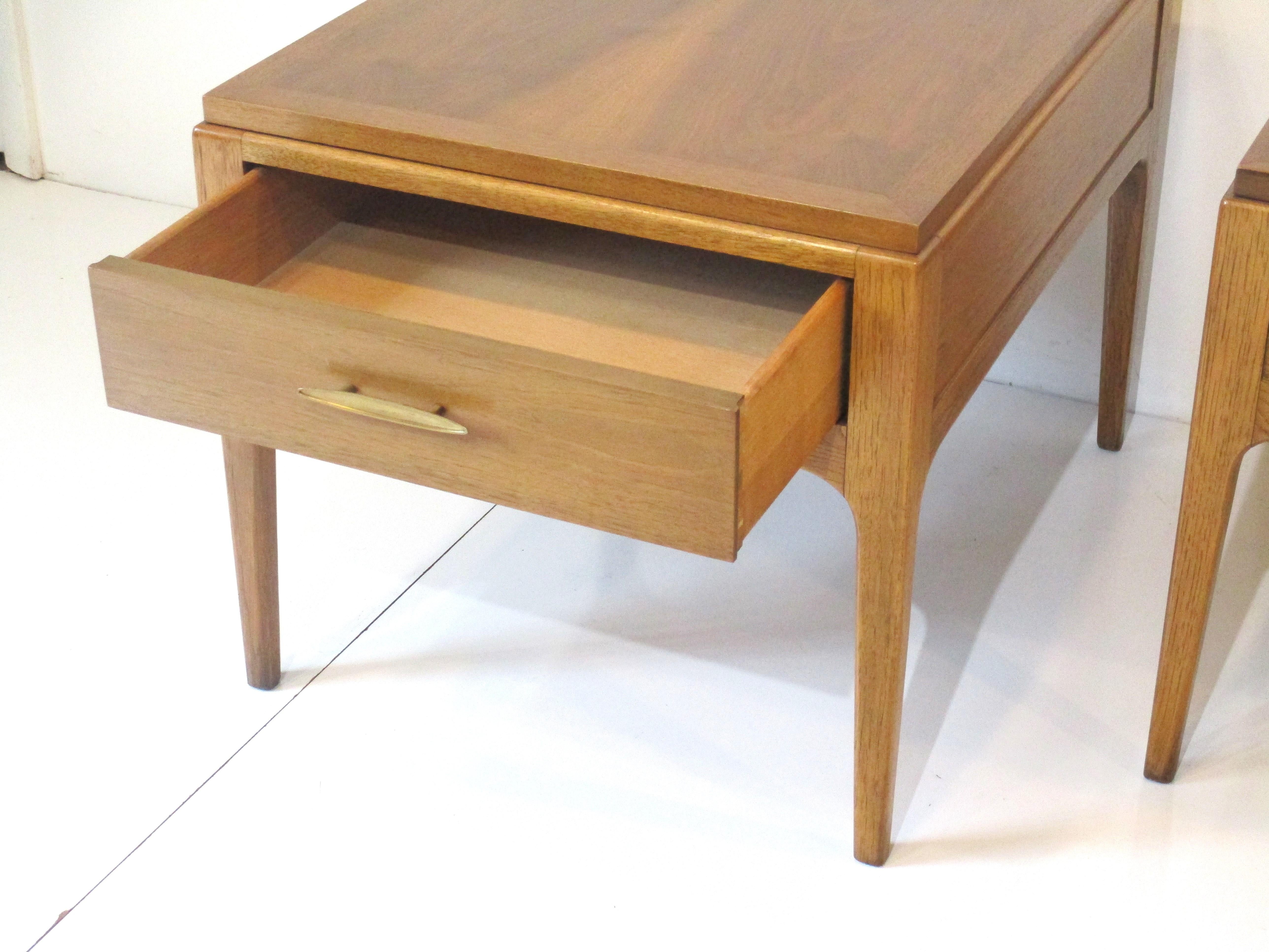 Mid Century Rhythm Walnut End Tables for Altivista Lane In Good Condition In Cincinnati, OH