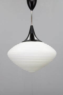 Mid-Century Ribbed Glass Pendant by Kamenický Šenov, 1970s