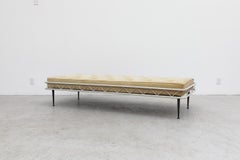 Mid-Century Rietveld Arielle Daybed with Tufted Gold Velvet Mattress