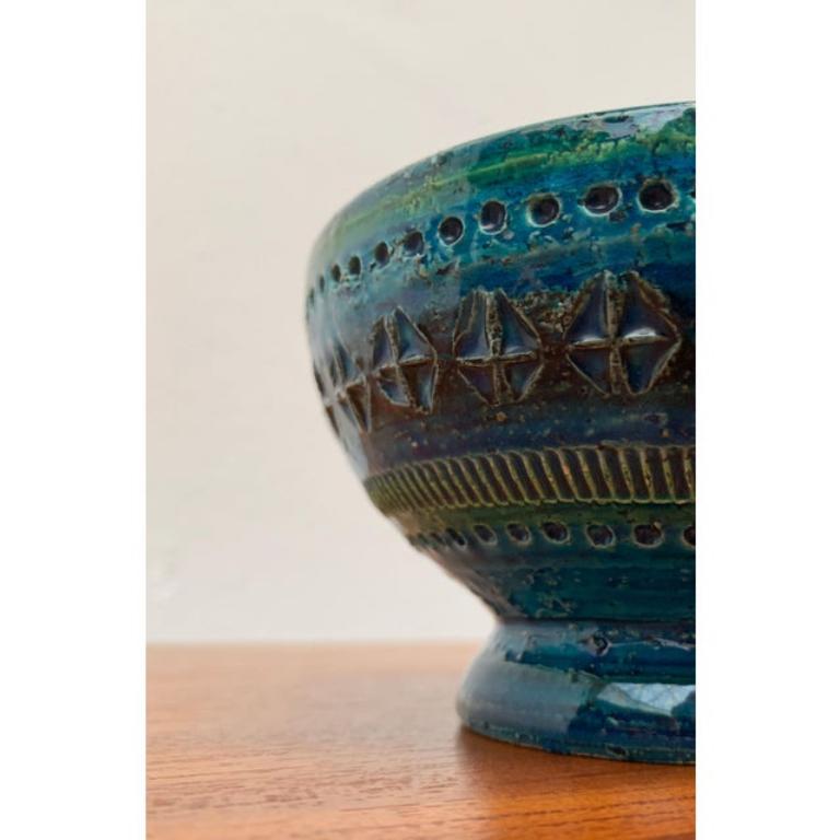 Portavelas de cerámica Rimini Blu de mediados de siglo de Aldo Londi para Bitossi, años 60 en venta 3