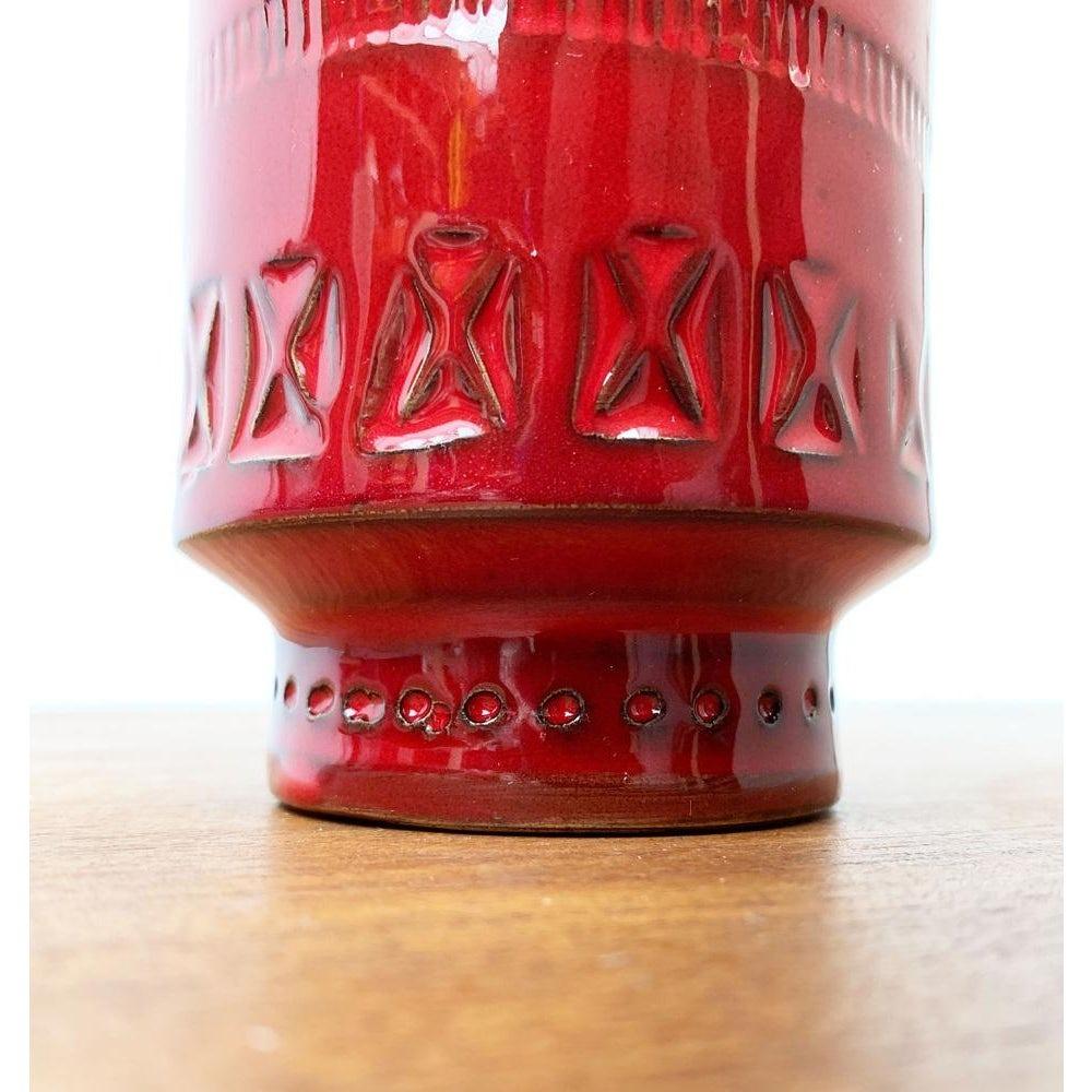 Vaso in ceramica rossa di Rimini di metà secolo di Aldo Londi per Bitossi, anni '60 in vendita 4