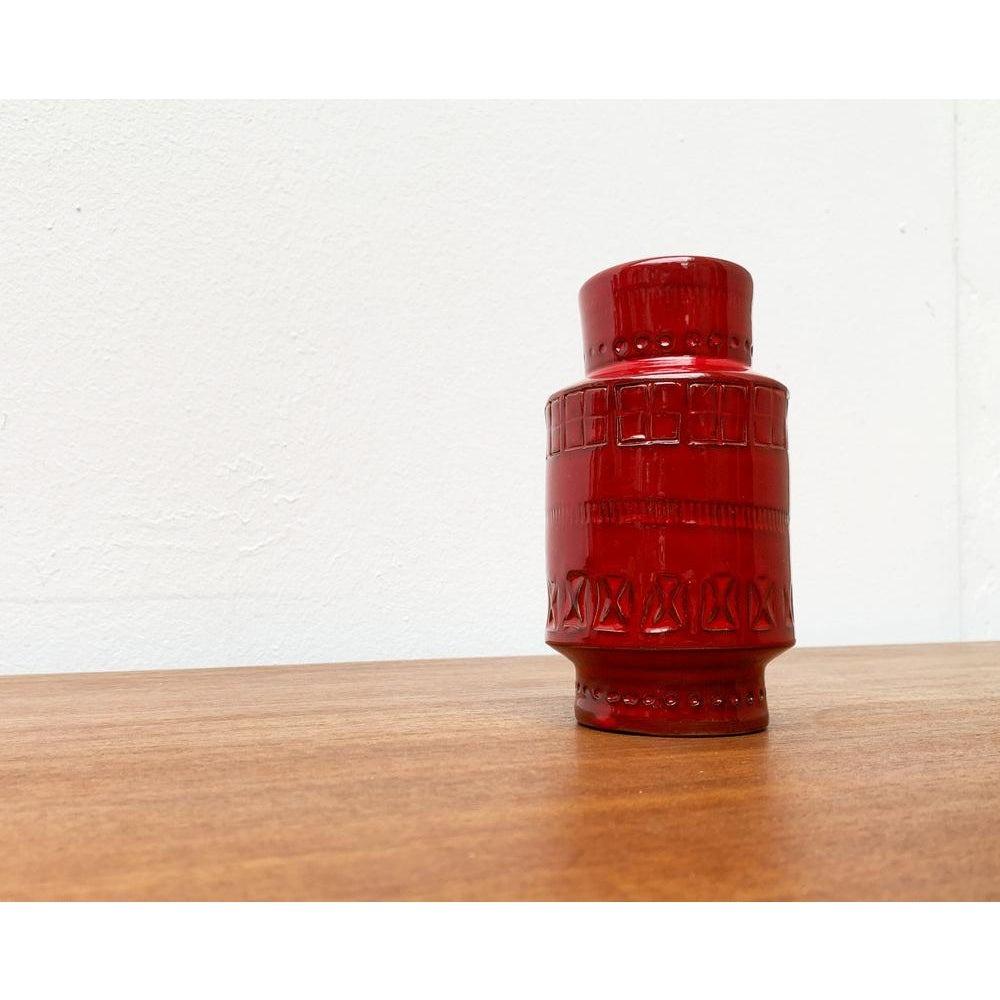 Vaso in ceramica rossa di Rimini di metà secolo di Aldo Londi per Bitossi, anni '60 in vendita 5