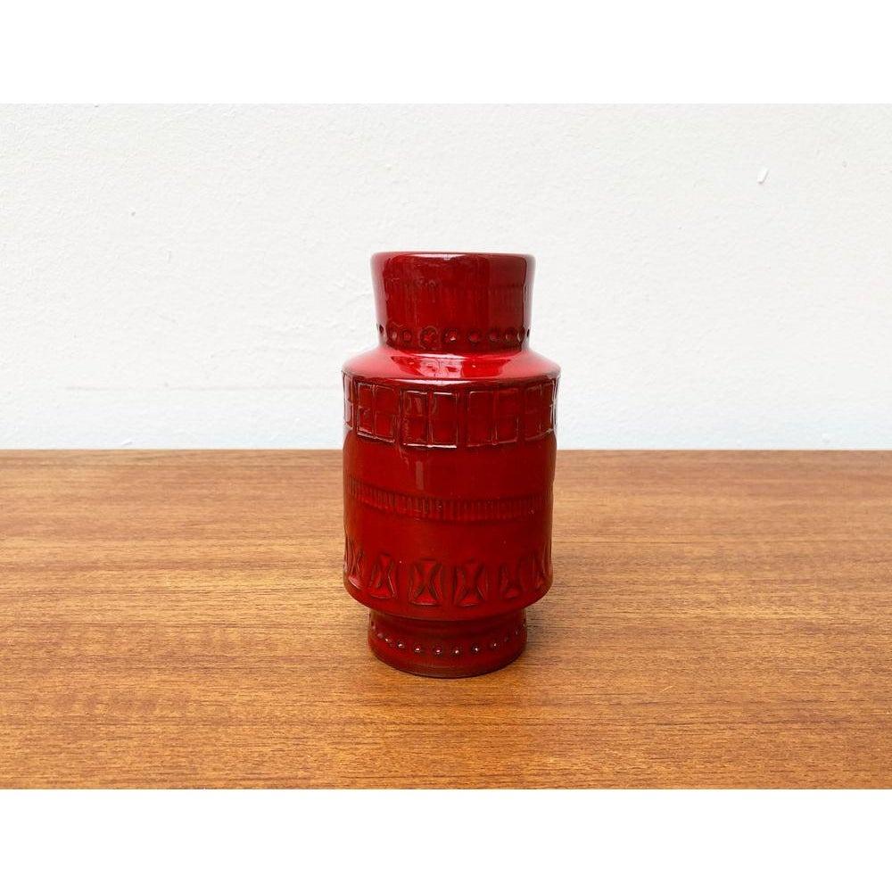Vaso in ceramica rossa di Rimini di metà secolo di Aldo Londi per Bitossi, anni '60 in vendita 2