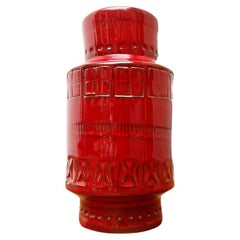 Mid-Century Rimini Red Pottery Vase by Aldo Londi for Bitossi, 1960s