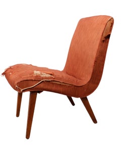 Mid Century Risom for Knoll Vostra Slipper Chair c 1940/50's