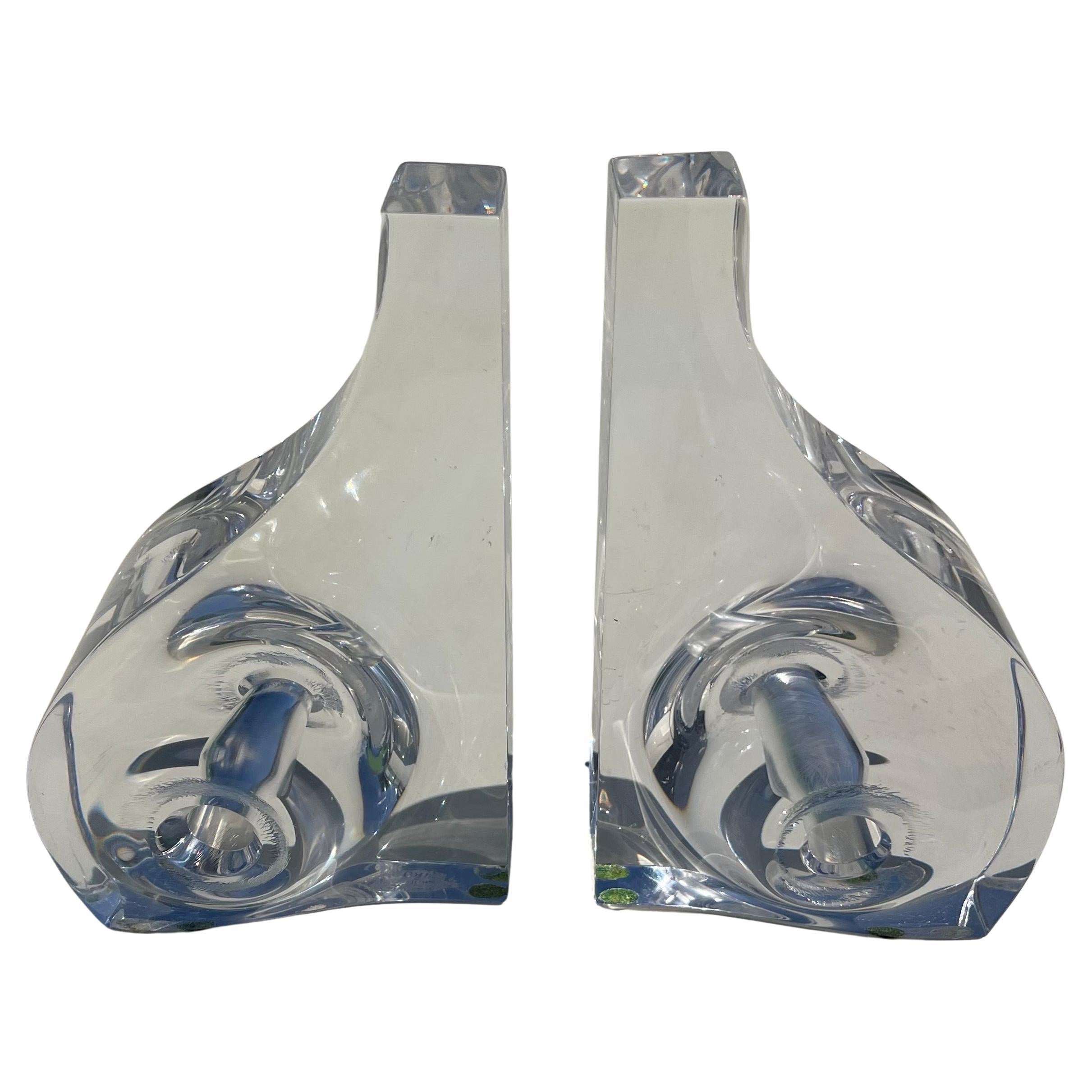 Mid-Century Ritts Astrolite Modern Lucite Bookends, a Pair