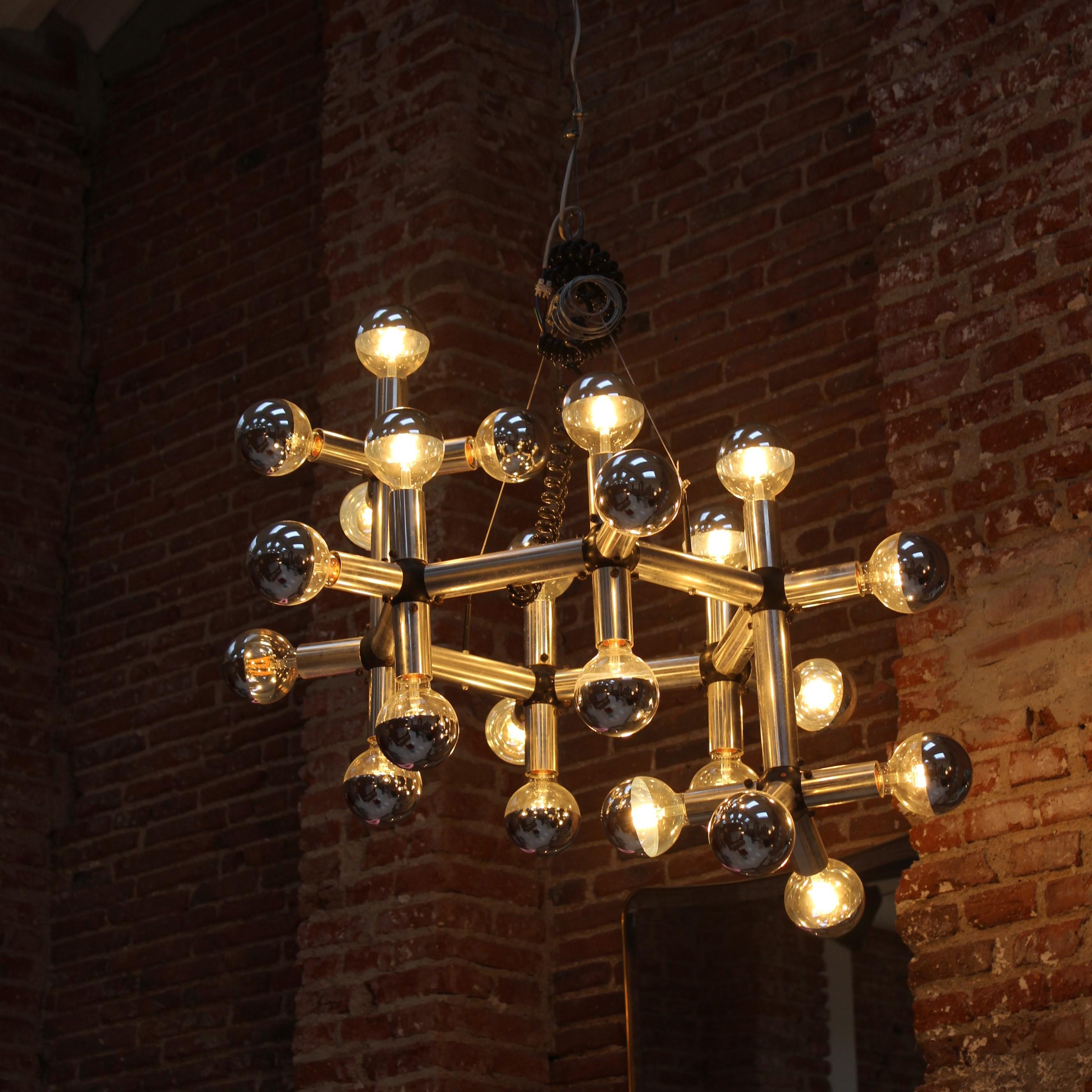 Mid-20th Century Mid Century Robert Haussmann Atomic Suspension Lamp, Sculptural Lamp 1969 For Sale