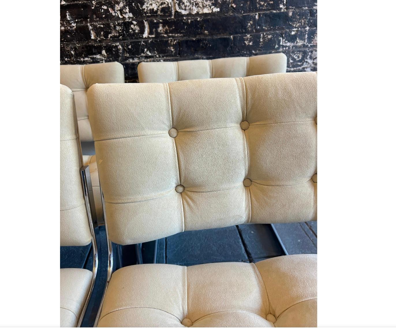 Mid Century Robert Haussmann for Stendig RH-304 De Sede Chairs Set of 6 In Good Condition In BROOKLYN, NY