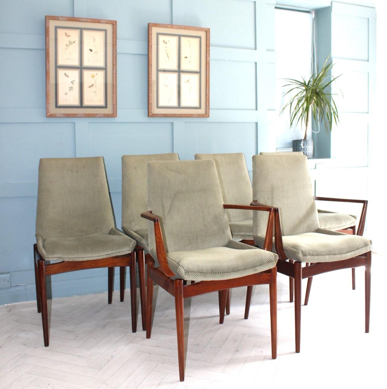 British Mid Century Robert Heritage Dining Chairs By Archie Shine For Sale