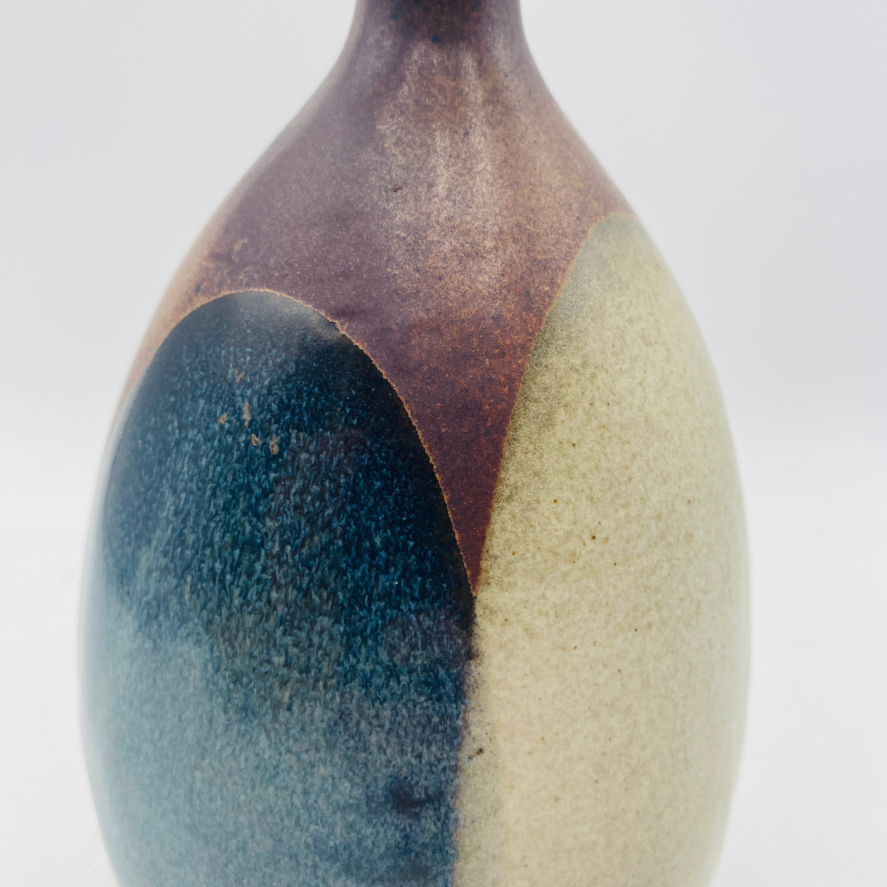 Vaso a goccia di metà secolo Robert Maxwell Pottery Craft California Design 1970s in vendita 3
