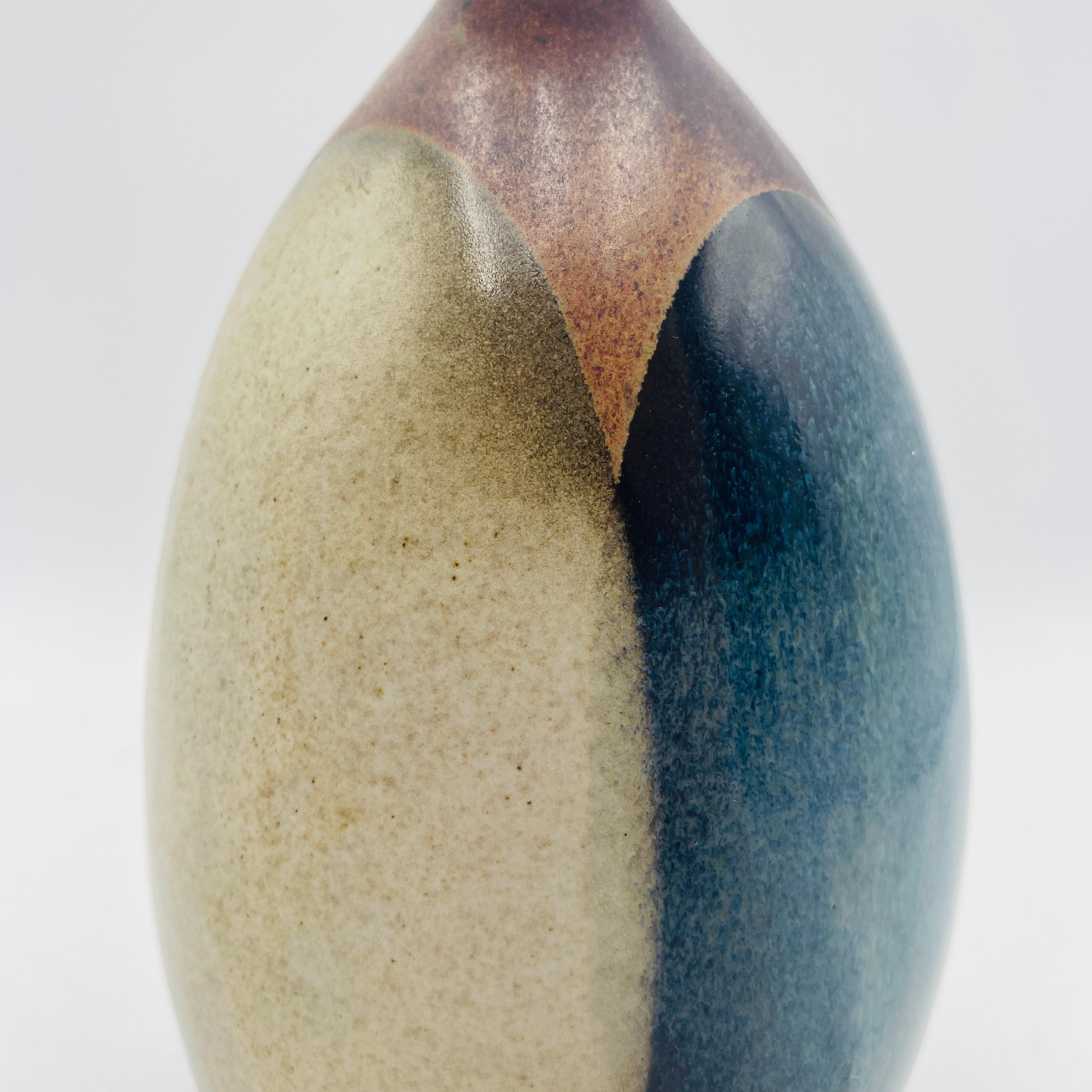 Vaso a goccia di metà secolo Robert Maxwell Pottery Craft California Design 1970s in vendita 5