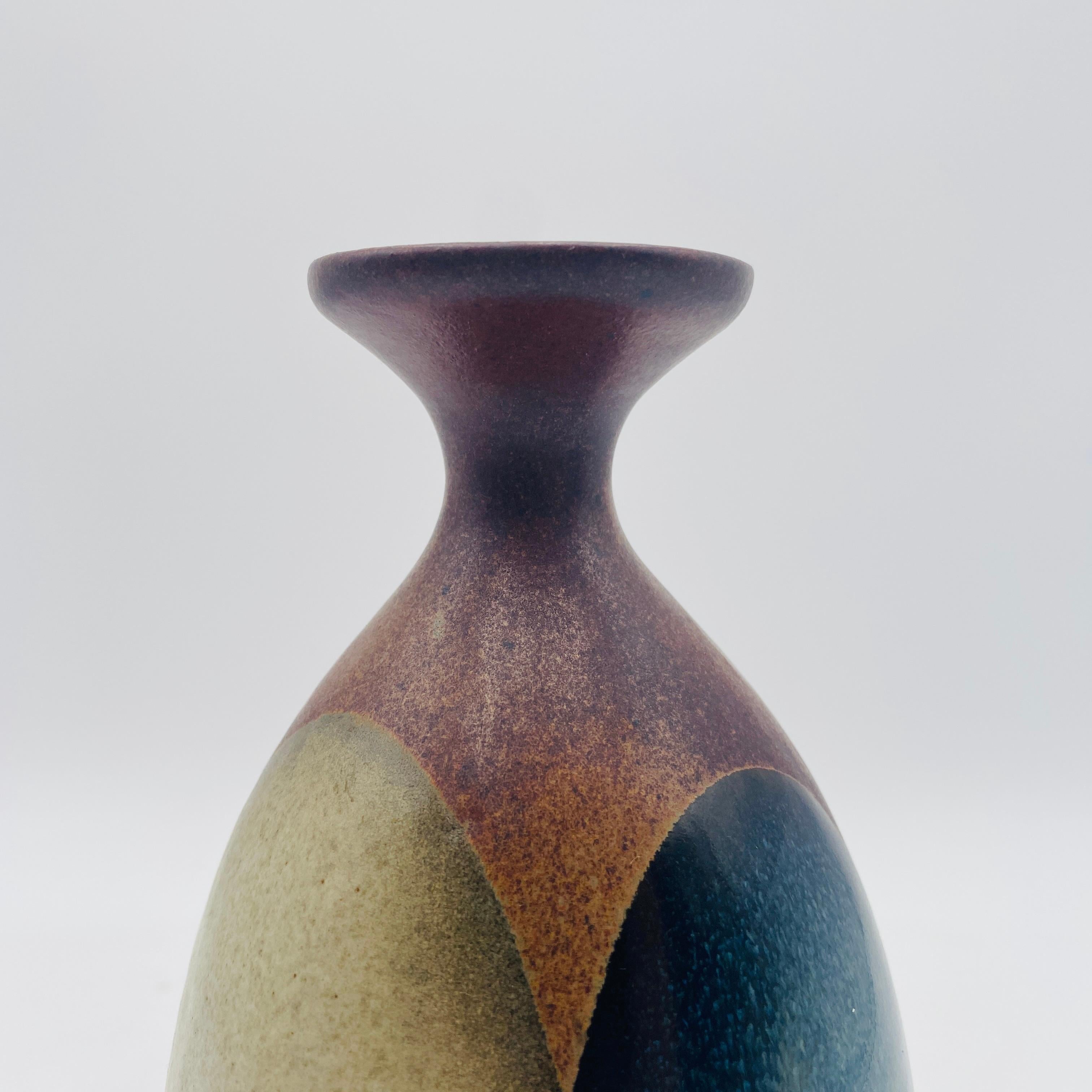 Vaso a goccia di metà secolo Robert Maxwell Pottery Craft California Design 1970s in vendita 7