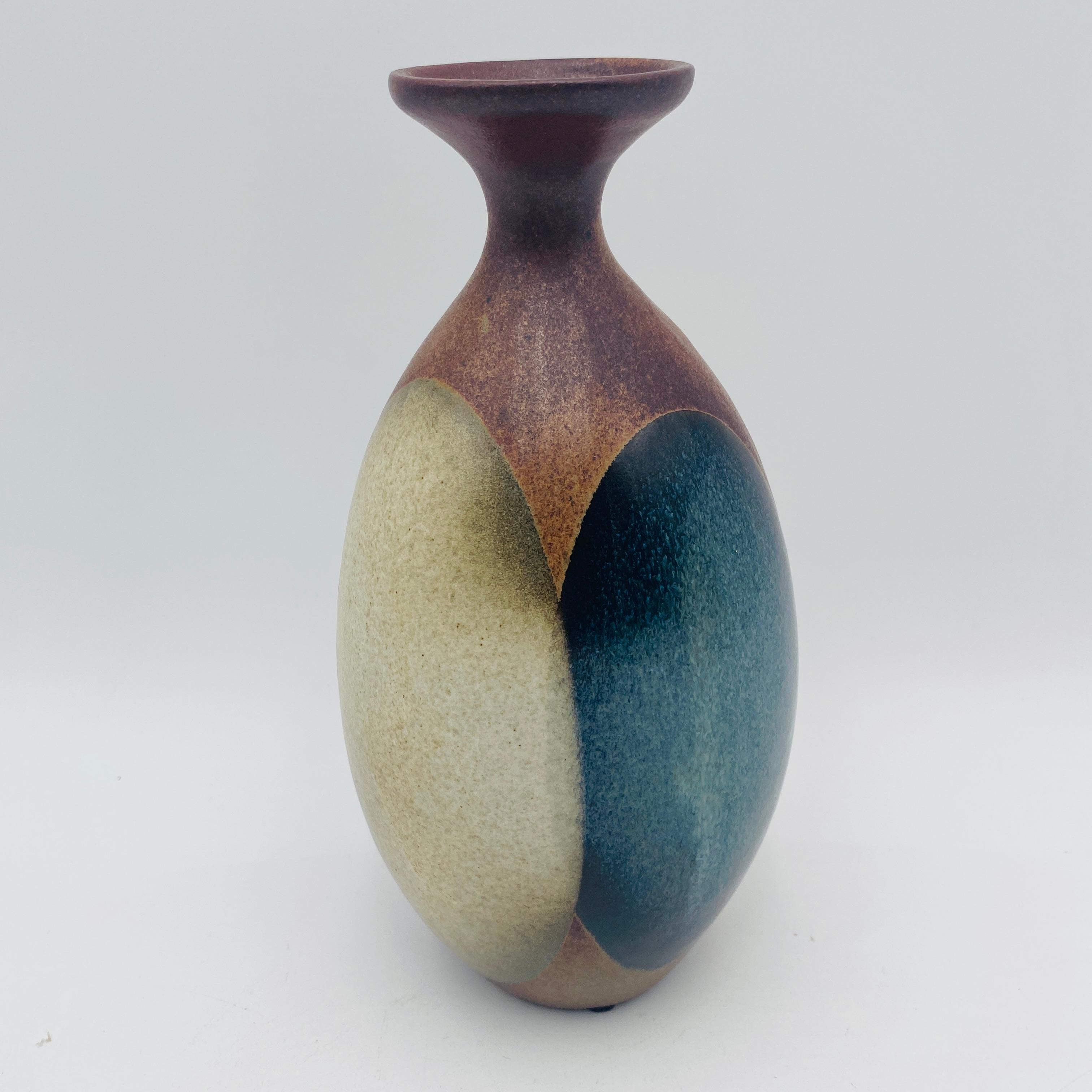 Vaso a goccia di metà secolo Robert Maxwell Pottery Craft California Design 1970s in vendita 8