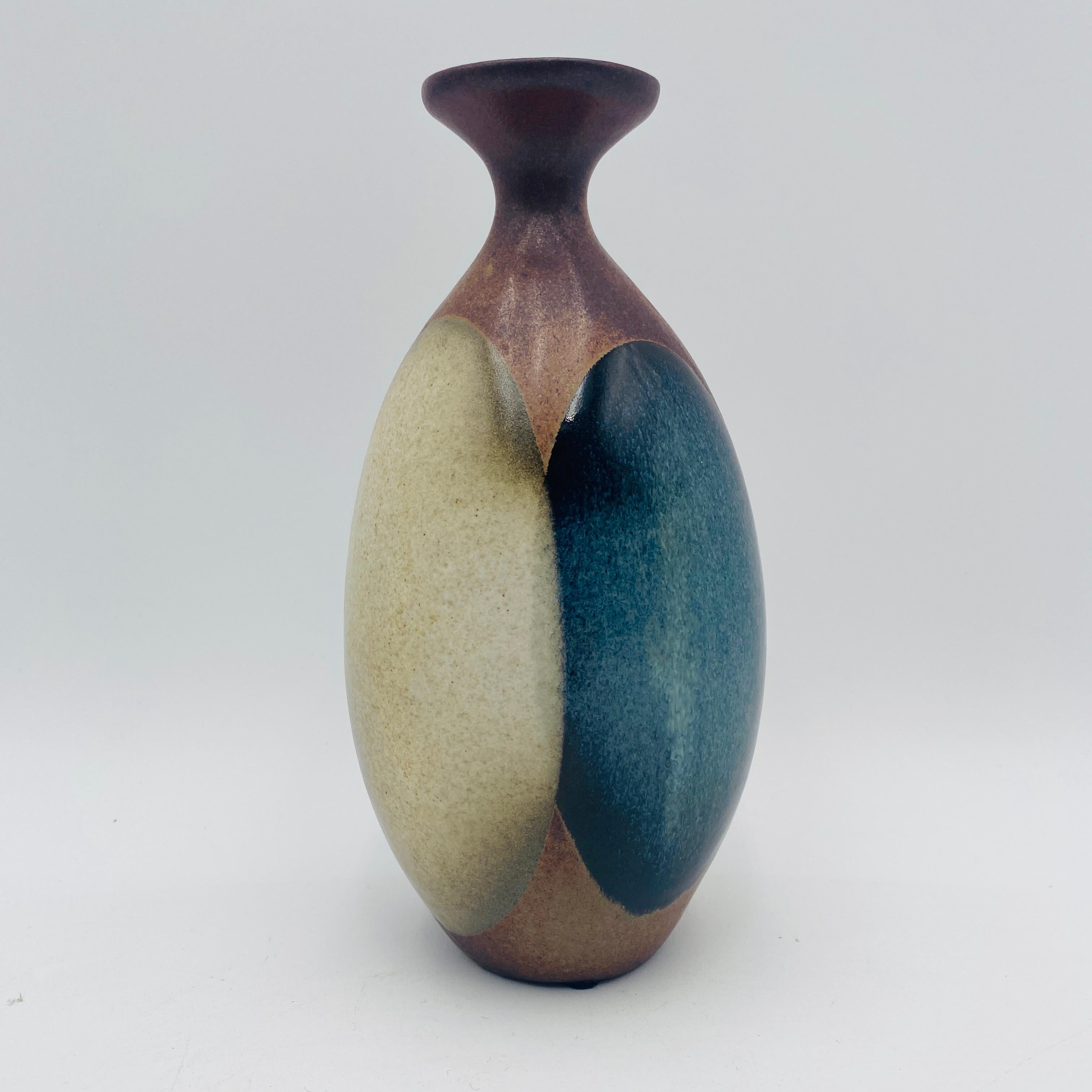 Vaso a goccia di metà secolo Robert Maxwell Pottery Craft California Design 1970s in vendita 9