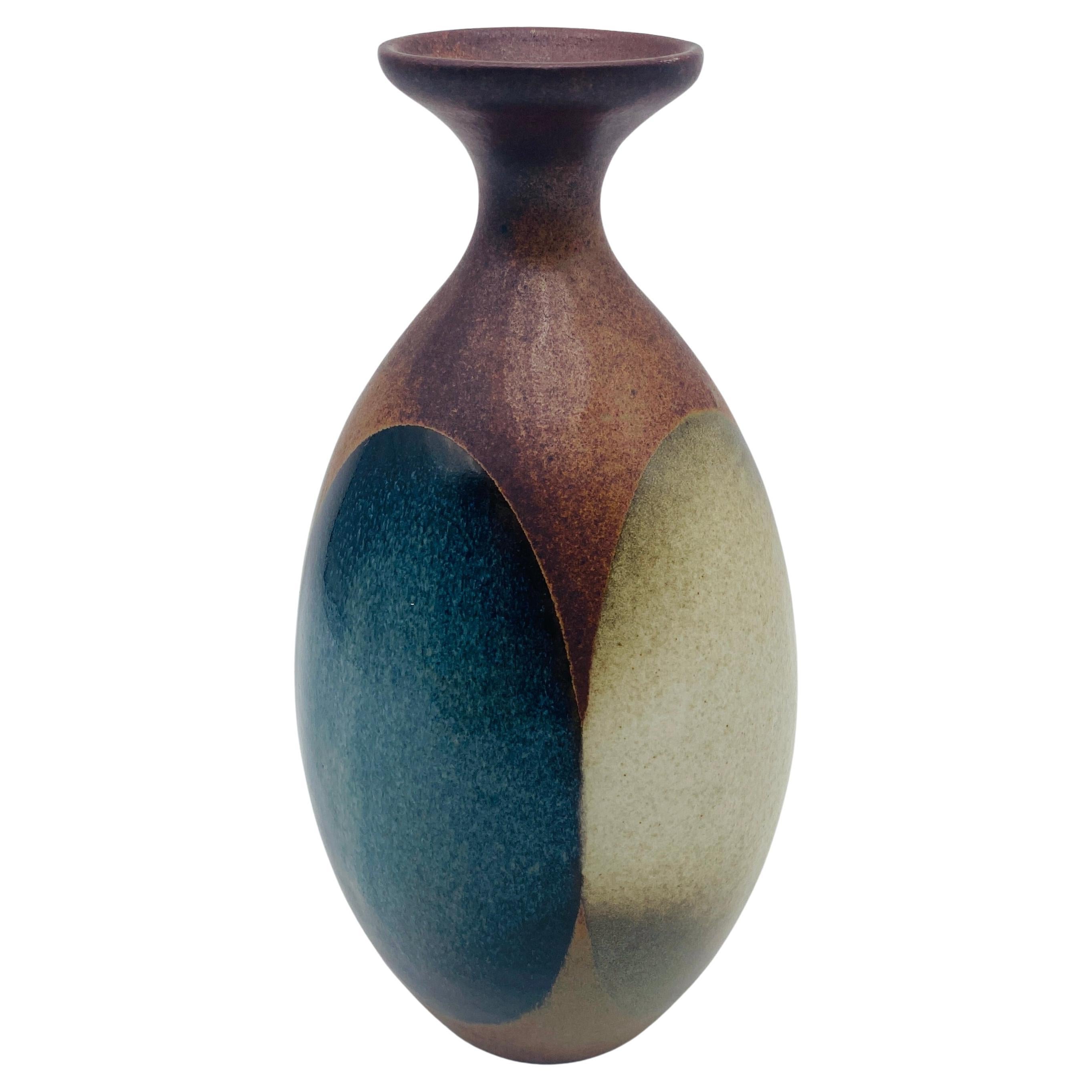 Vaso a goccia di metà secolo Robert Maxwell Pottery Craft California Design 1970s