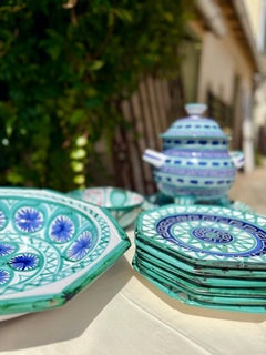 Mid-Century Robert Picault Ceramic Tableware Set, France, circa 1950