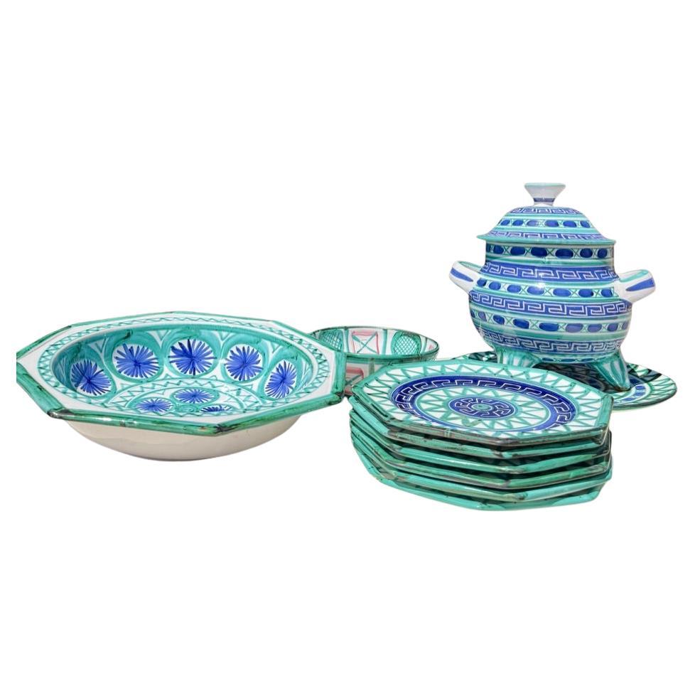 Mid-Century Robert Picault Ceramic Tableware Set, France, circa 1950