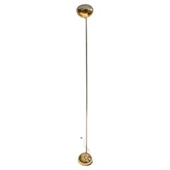 Mid Century Robert Sonneman Half-Sphere Polished Tall Brass Floor Lamp