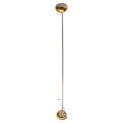 Mid Century  Robert Sonneman Half-Sphere Polished Tall Brass Floor Lamp