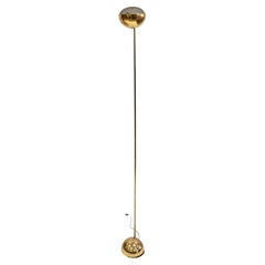 Metà secolo Robert Sonneman Lampada da terra in ottone lucido a mezza sfera