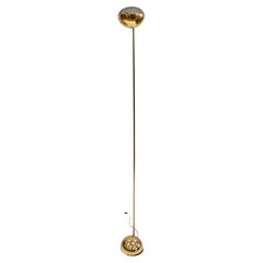 Retro Mid Century  Robert Sonneman Half-Sphere Polished Tall Brass Floor Lamp