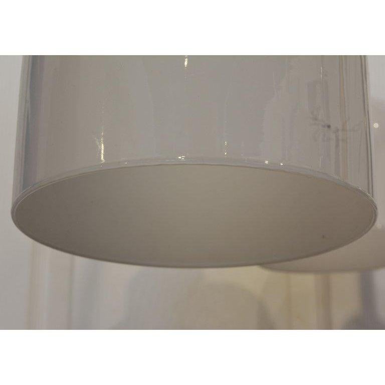 20th Century Midcentury Robert Sonneman Style Chrome Waterfall Floor Lamp with Glass Shades