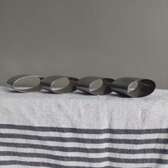 Mid Century Robert Welch Old Hall stainless steel napkin rings, set of 4, 60s