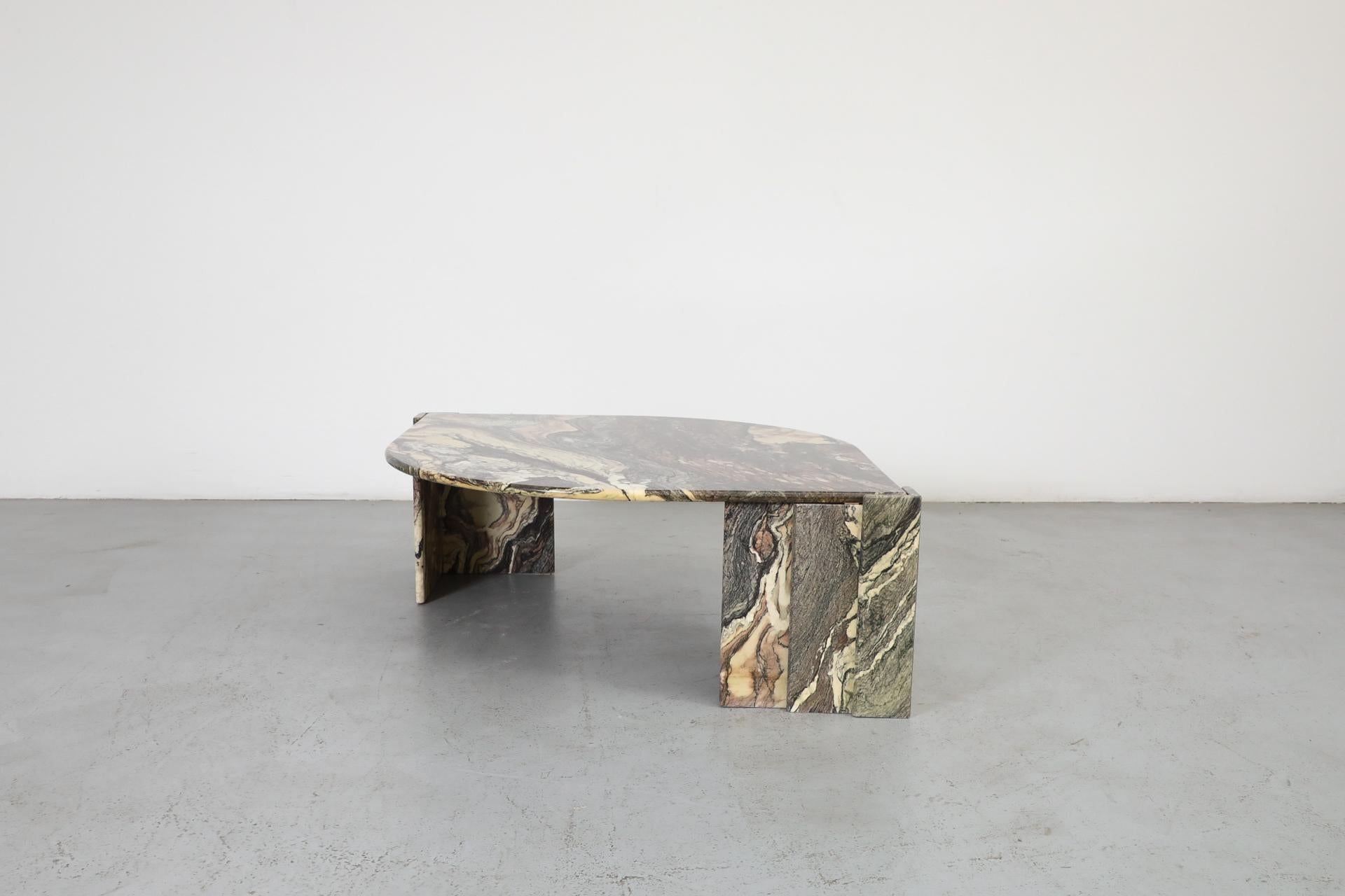 Mid-Century Roche Bobois Attributed Cat’s Eye Solid Marble Coffee Table 4