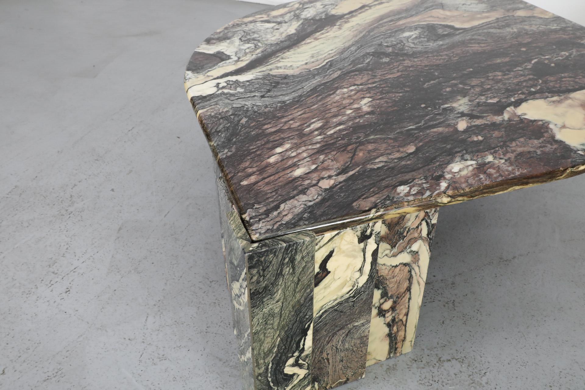 Mid-Century Roche Bobois Attributed Cat’s Eye Solid Marble Coffee Table 6