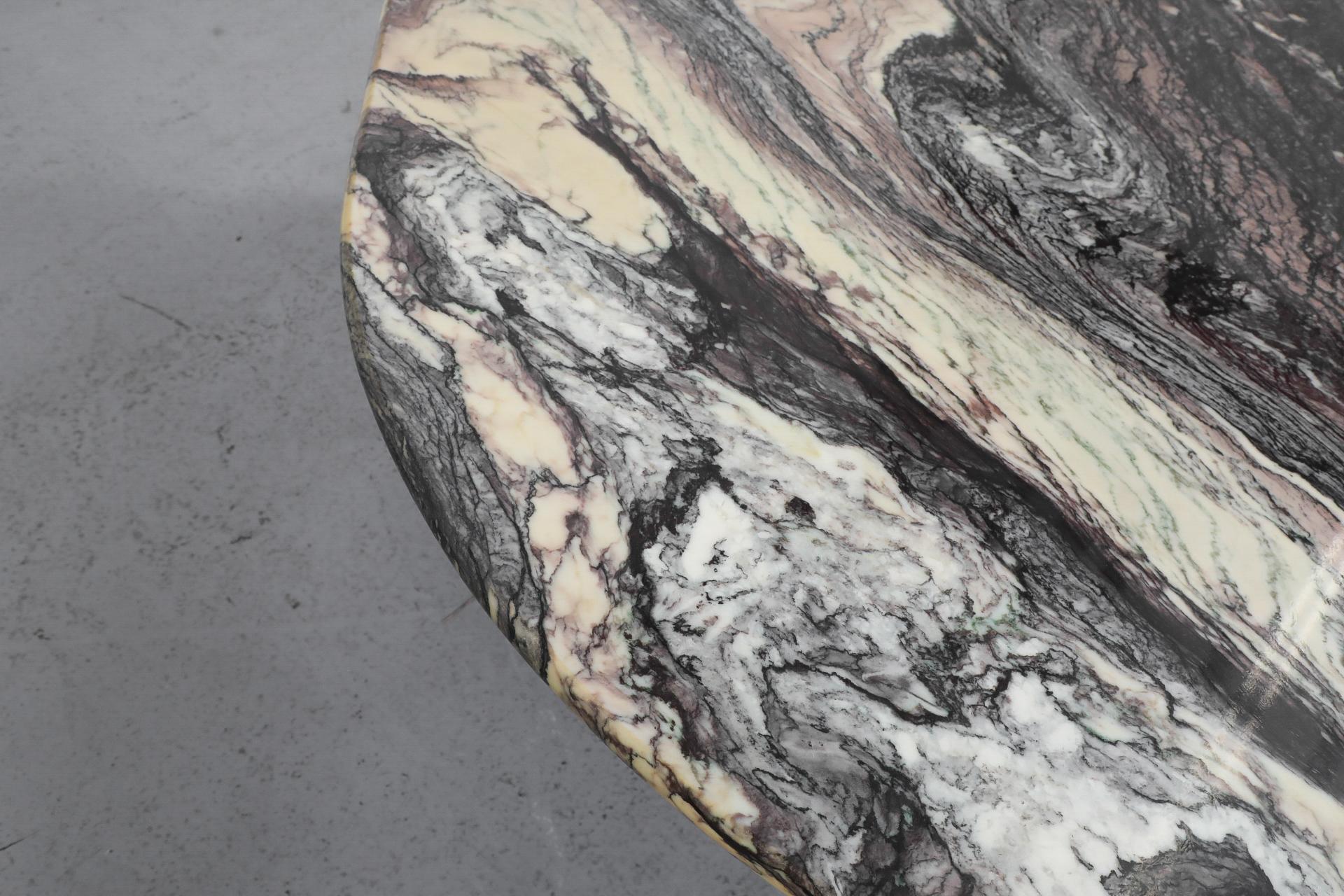 Mid-Century Roche Bobois Attributed Cat’s Eye Solid Marble Coffee Table 13