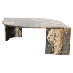 Mid-Century Roche Bobois Attributed Cat’s Eye Solid Marble Coffee Table