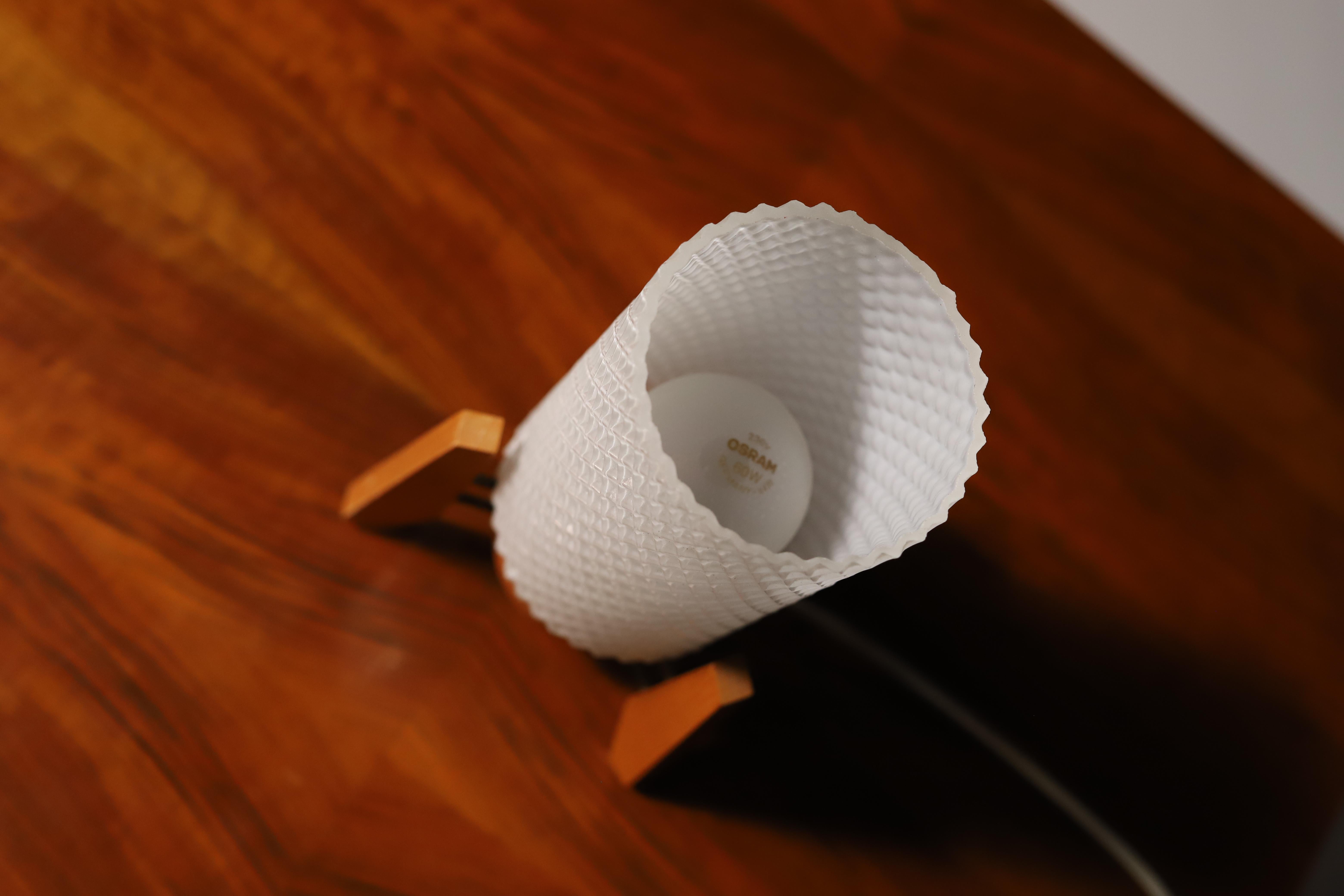 20th Century Mid century rocket desk lamp by Drevo Humpolec, Czechoslovakia, 1960´s For Sale
