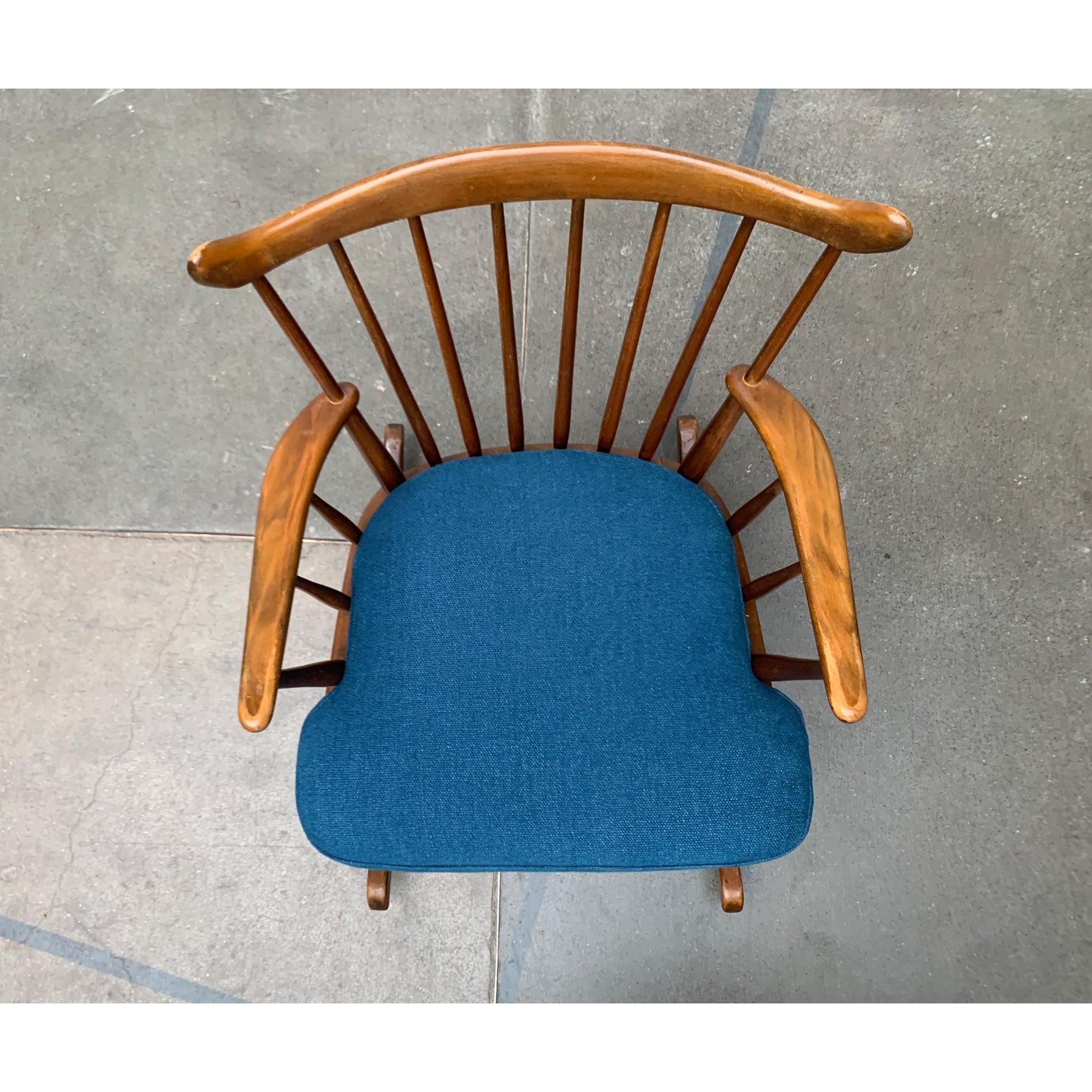 Legno Sedia a dondolo di metà secolo di Børge Mogensen per FDB Møbler, anni '60 in vendita