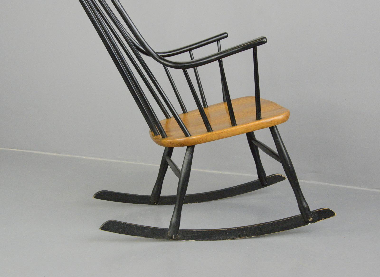 Midcentury Rocking Chair by Ilmari Tapiovaara 3