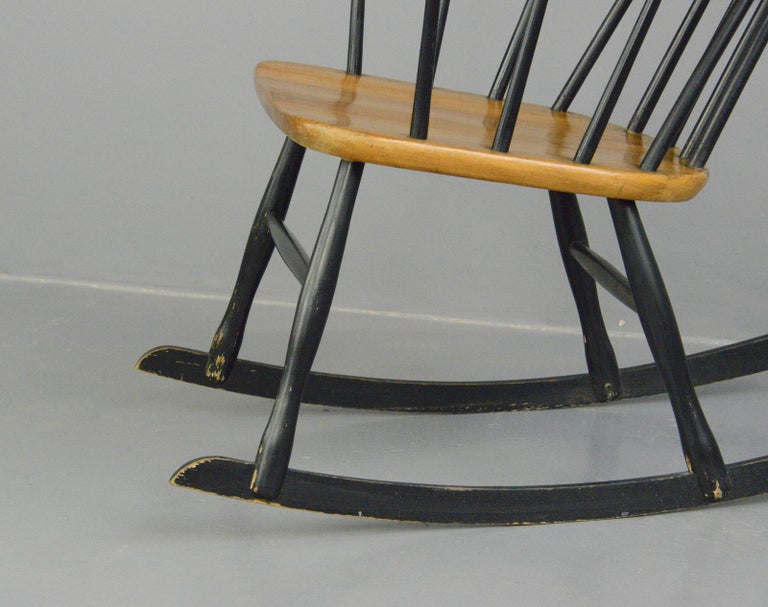 Midcentury Rocking Chair by Ilmari Tapiovaara at 1stDibs