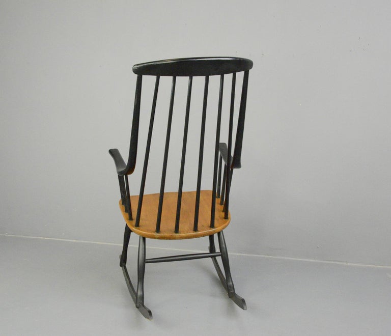 Midcentury Rocking Chair by Ilmari Tapiovaara at 1stDibs