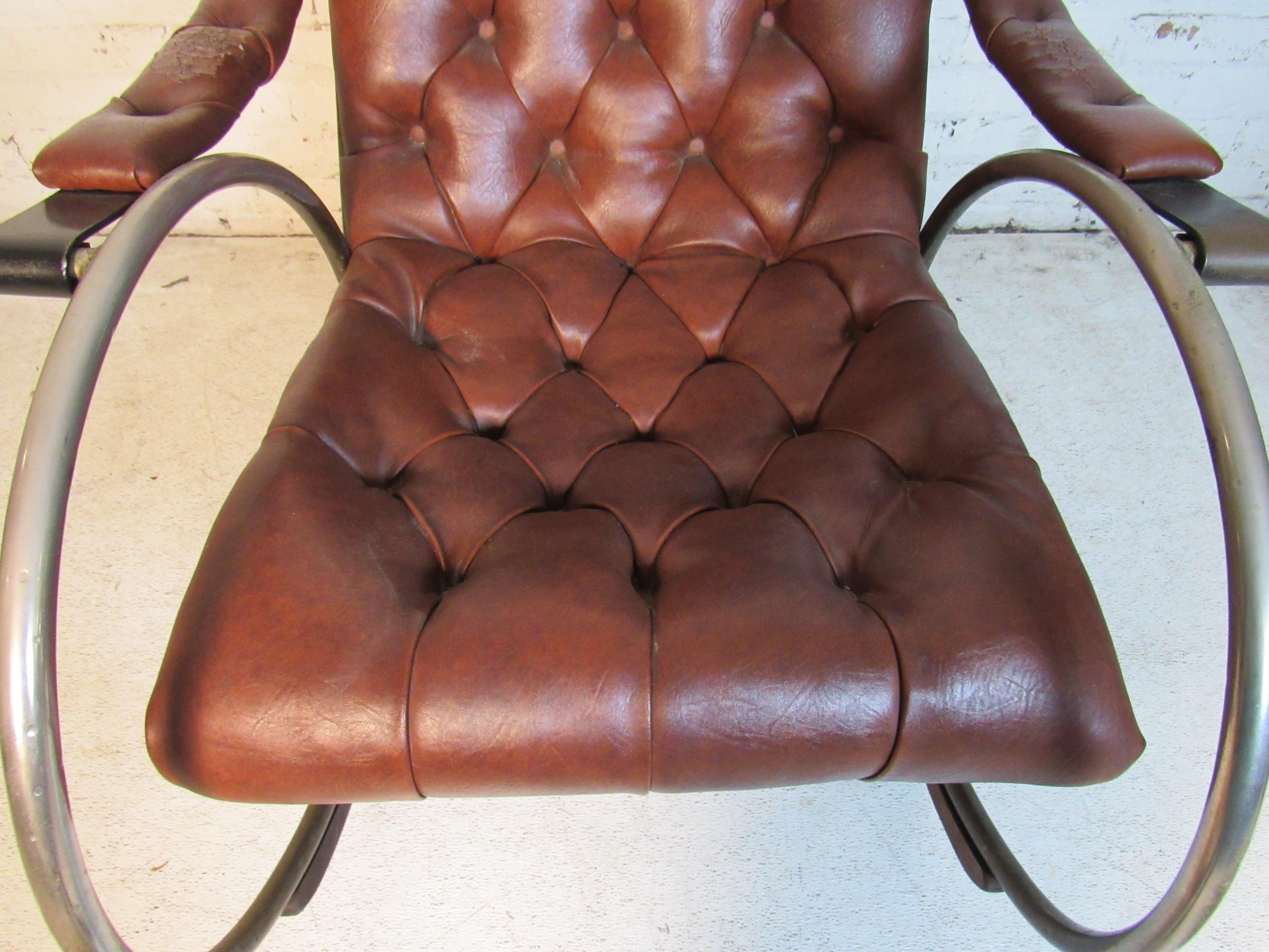 leather rocking chair